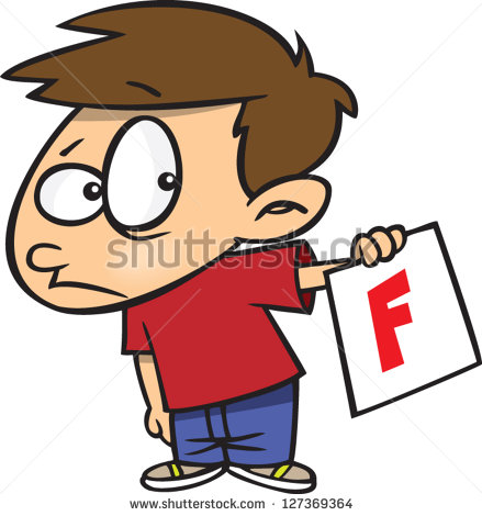 Holding Up An F Grade On His Report Card   127369364   Shutterstock
