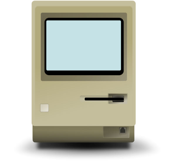 Macintosh 128k Cpu Only Clipart Medium Size
