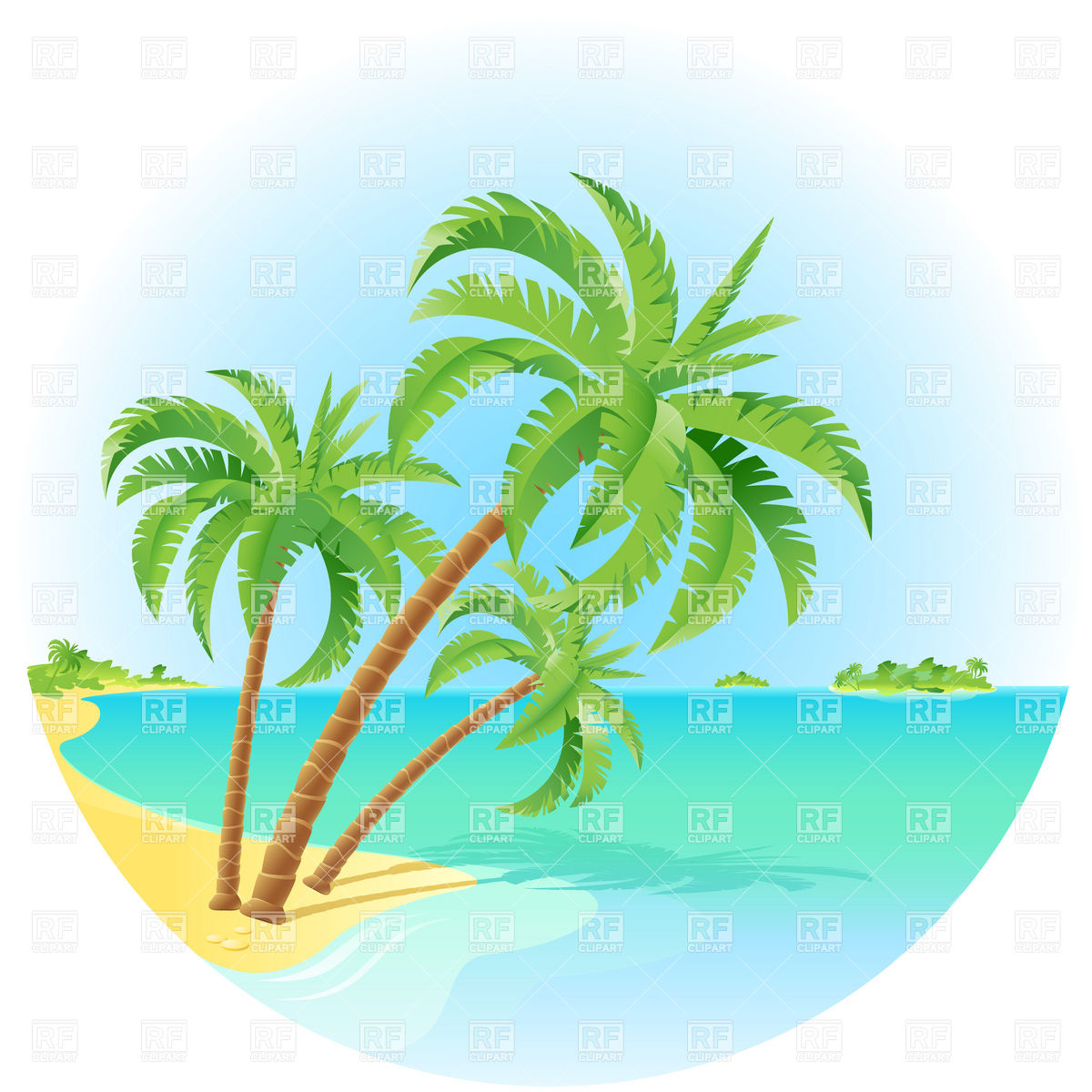 On An Island In Sea 7455 Download Royalty Free Vector Clipart  Eps