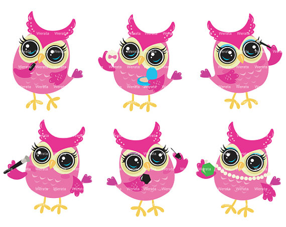 Owl Clipart   School Owl Clipart   Digital Owl Clipart   Owl Graphics