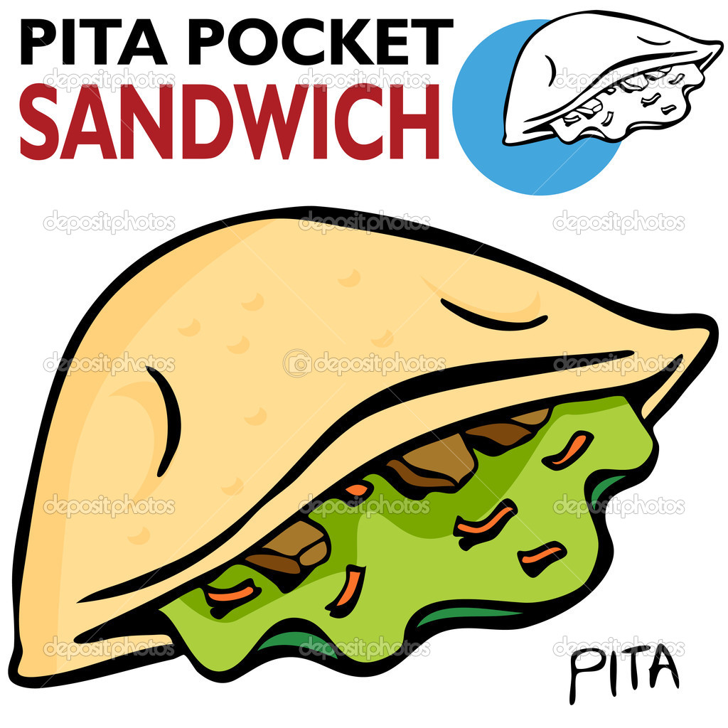 Pita Pocket Sandwich   Stock Vector   Cteconsulting  4050702
