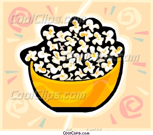 Popcorn Bowl Vector Clip Art