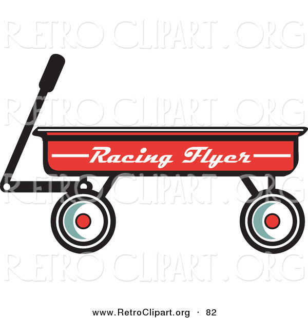Red Pull Wagon Clipart