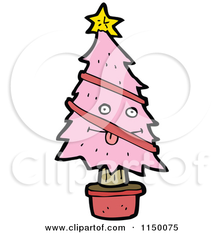 Royalty Free  Rf  Pink Christmas Tree Clipart   Illustrations  1