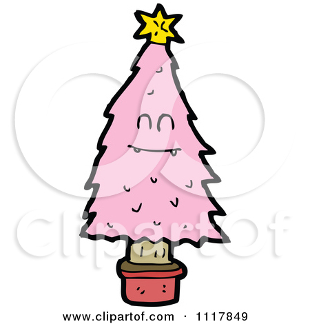 Royalty Free  Rf  Pink Christmas Tree Clipart   Illustrations  1