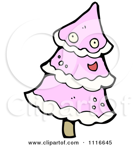 Royalty Free  Rf  Pink Christmas Tree Clipart Illustrations Vector