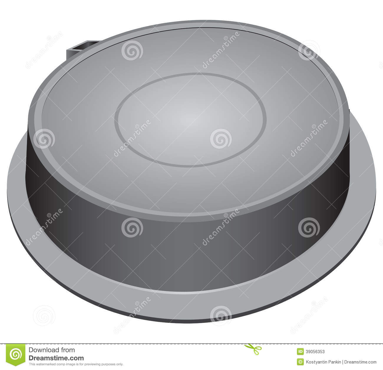 Sewer Lid Clipart Industrial Steel Hatch To The Sewer  Vector