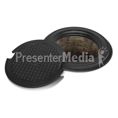 Sewer Lid Off   Presentation Clipart   Great Clipart For Presentations