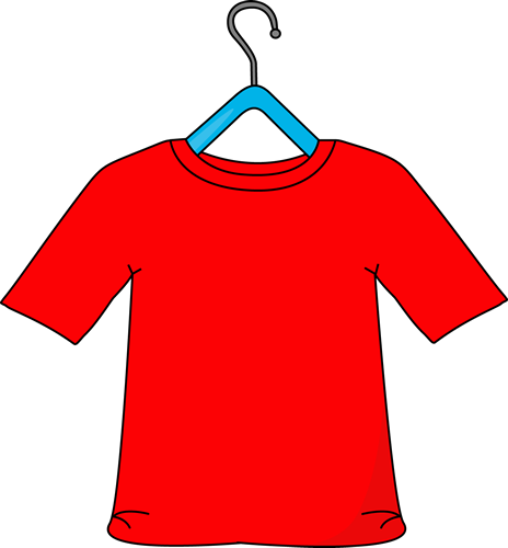 Shirt On A Hanger Clip Art Image   Red Shirt On A Blue Hanger