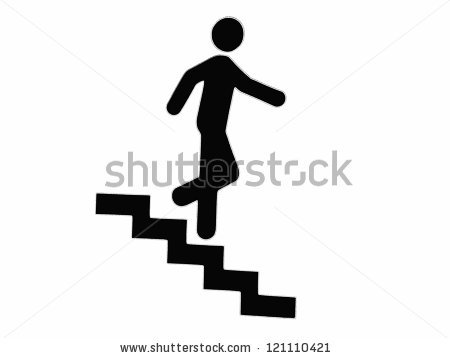 Stairwell Clipart Stock Photo Icon Of Man On Stairs Sign On White