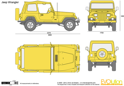 The Blueprints Com   Vector Drawing   Jeep Wrangler