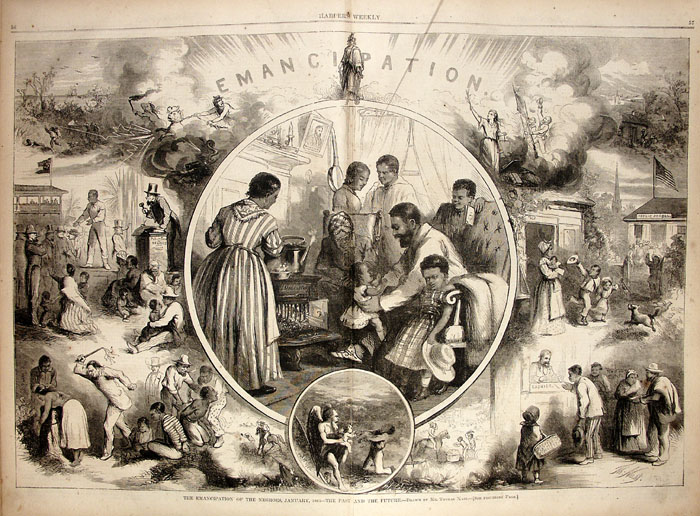 Thomas Nast Emancipated Slaves  Click On Image For Enlarged View