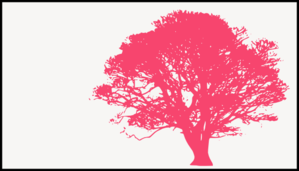 Tree Pink Silhouette White Background Clip Art At Clker Com   Vector