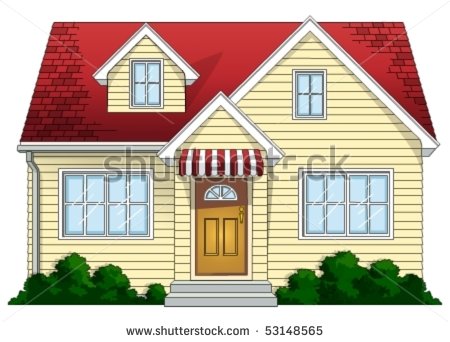 Two Story House   Stock Vector