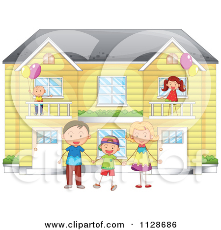 Working On An Autumn House 2   Royalty Free Vector Clipart By Colematt