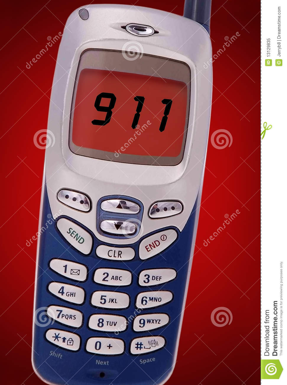 911 Call On Cell Phone Royalty Free Stock Photo   Image  13129835