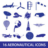 Aeronautical Icons Set Eps10 Royalty Free Stock Image