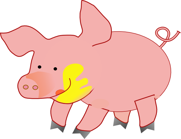 Big Happy Pig Clip Art At Clker Com   Vector Clip Art Online Royalty