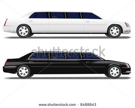 Black Limo And A White Limousine For Prom And Business Travel