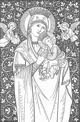 Blogspot Com  Mother Mary Christmas Coloring Pages