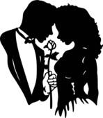 Clip Art Of Prom Couple U10654768   Search Clipart Illustration