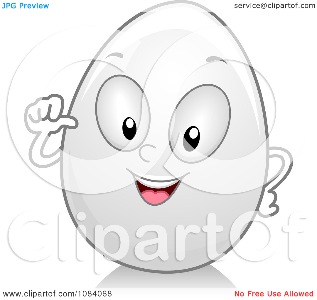 Clipart Happy Egg Character   Royalty Free Vector Illustration By Bnp