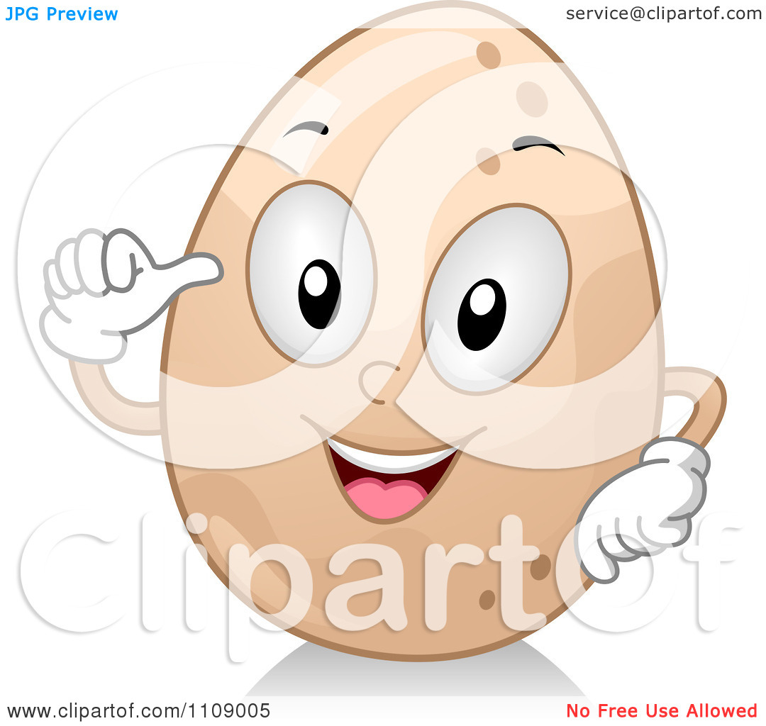 Clipart Happy Egg Mascot   Royalty Free Vector Illustration By Bnp