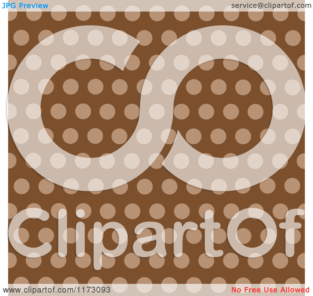Clipart Of A Brown Dot Pattern Background   Royalty Free Illustration