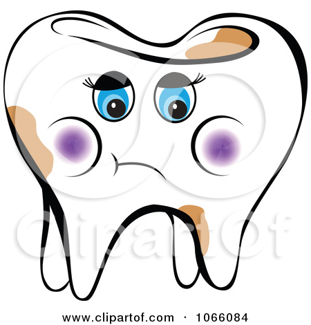 Clipart Sad Female Tooth   Royalty Free Vector Illustration By