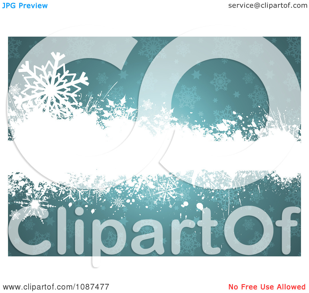 Clipart Turquoise Grunge Snowflake Background   Royalty Free Vector