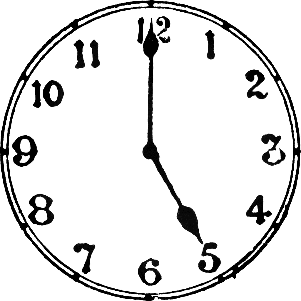 Clock Clipart Black And White   Clipart Best