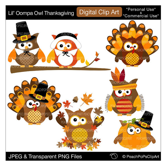 Cute Owls Clip Art Clipart Fall Autumn Pumpkin Pilgrim   Lil Oompa Owl