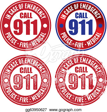 Illustration   Call 911 For Police Fire   Medical  Clipart Gg63950627