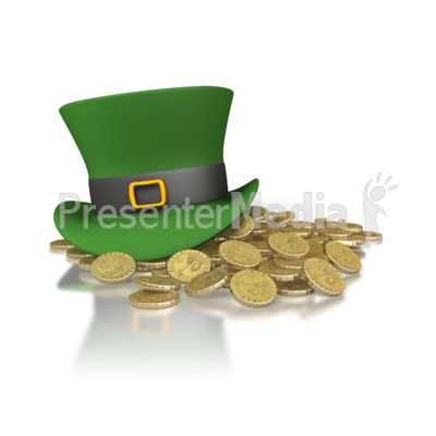 Irish Hat And Gold   Holiday Seasonal Events   Great Clipart For