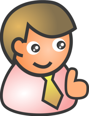 Male User Icon Making Thumbs Up With His Hand Vector Clip Art