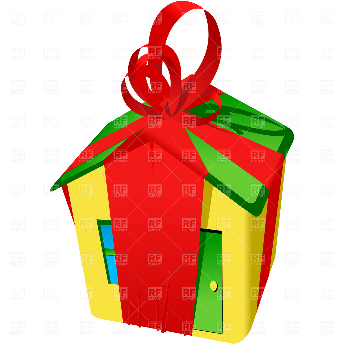 New House Clip Art New House With Ribbon