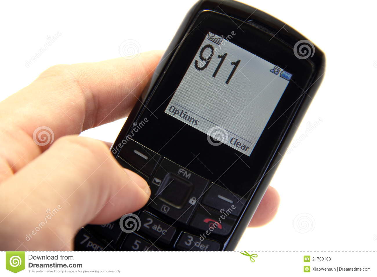 Phone In Hand And Will Call 911 Stock Photos   Image  21709103