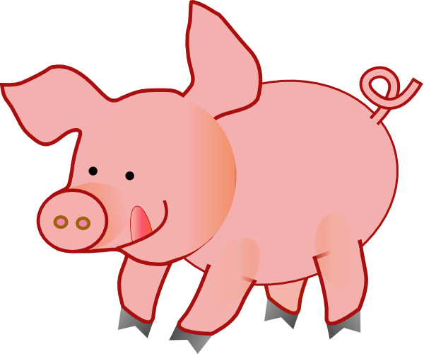 Pink Happy Pig Clip Art At Clker Com   Vector Clip Art Online Royalty