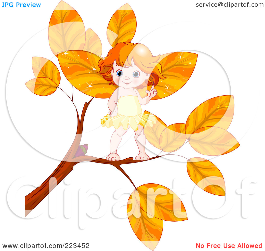 Royalty Free  Rf  Clipart Illustration Of A Cute Baby Fairy On An