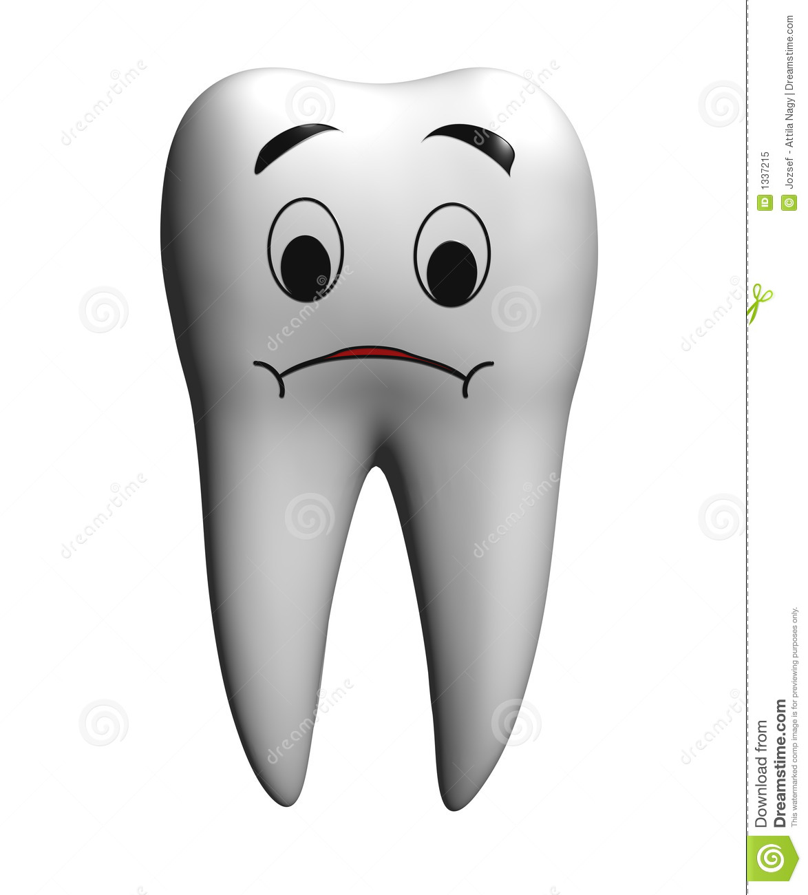 Sad Tooth Royalty Free Stock Photo   Image  1337215