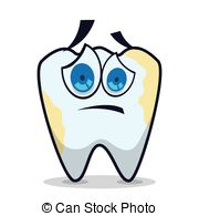 Sad Tooth Vector Clipart And Illustrations