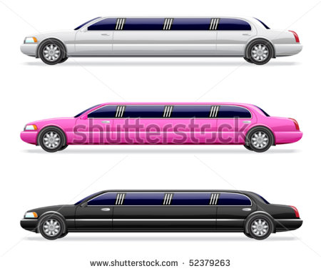 Shutterstock White Black And Pink Limousine 52379263