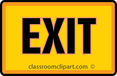 Signs   Exit Sign 2   Classroom Clipart