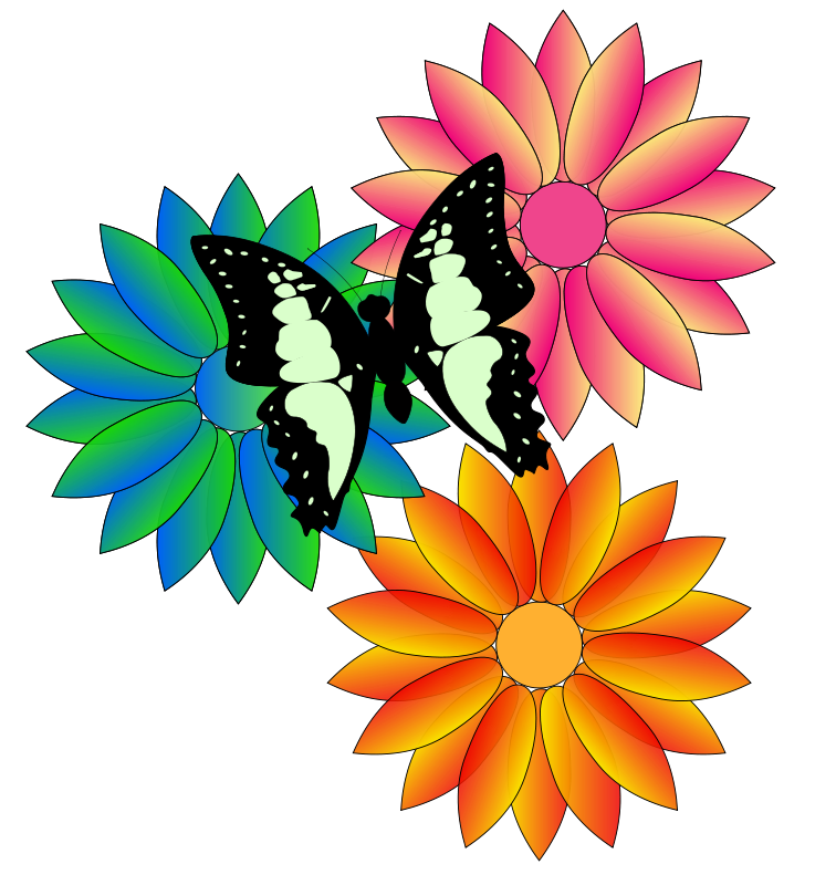 Sociology Clipart Butterfly And Flowers 2 Flower Clipart Png
