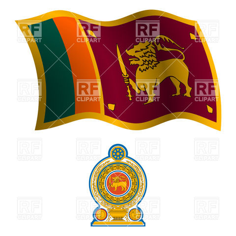 Sri Lanka Flag And Emblem Download Royalty Free Vector Clipart  Eps
