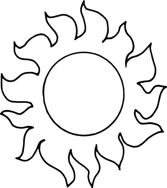 Sun Outline Clip Art At Clker Com   Vector Clip Art Online Royalty