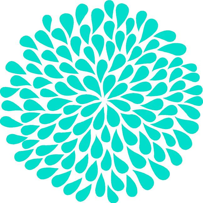 Turquoise Flower Clipart   Cliparthut   Free Clipart