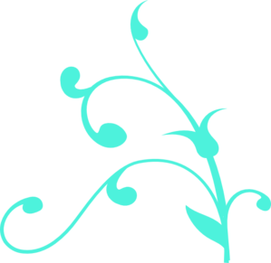 Turquoise Twisted Branch Clip Art At Clker Com   Vector Clip Art