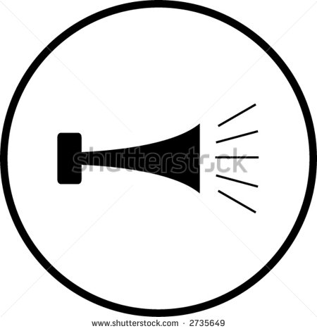 Bike Horn Clipart Klaxon Or Horn Symbol   Stock