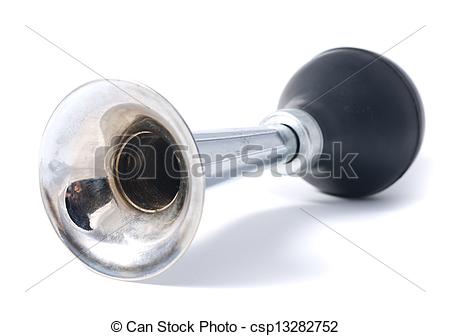 Bike Horn Clipart Stock Photo   A Bicycle Horn Isolated On White